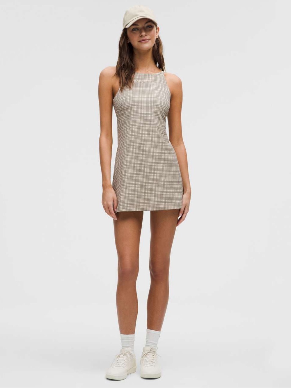 Align Dress Glow Grid Light Ivory Multi Plaid | size 6 | like new